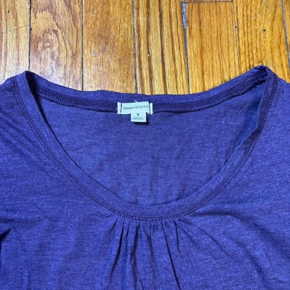 zenana outfitters Y2K Mc bling  blouse office purple babydoll style size small - Picture 5 of 6